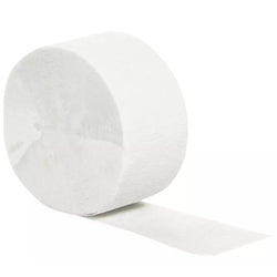 White Crepe Paper Streamer Roll