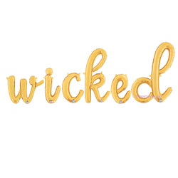 WICKED Balloon Letter Banner in script font