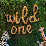 WILD ONE Letter Balloon Banner | Gold | Rose Gold | Silver